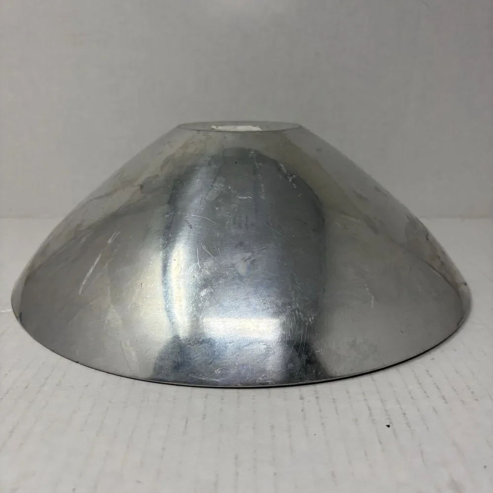 Vintage Designco Polished Aluminum Centerpiece Bowl Made In India MCM Art